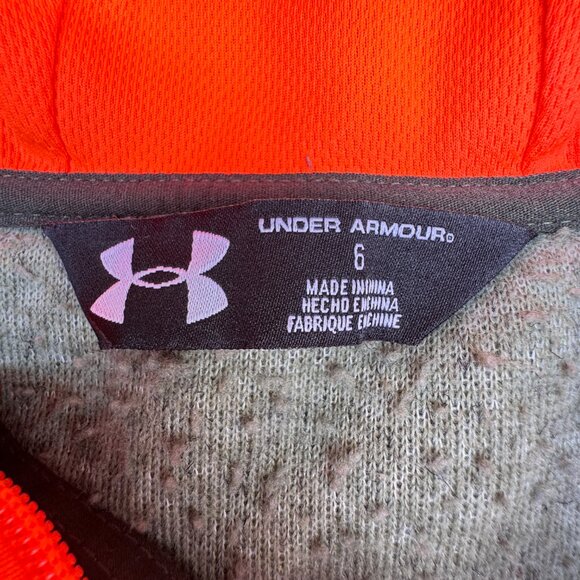 Under Armour Hooded Sherpa Fleece Jacket with Pockets Youth Size 6 Green - Picture 9 of 11